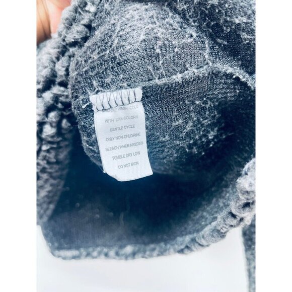 Simply Southern Women’s Jacket Faux Fur Sherpa Quarter Zip Pullover Gray Size S - Picture 7 of 12